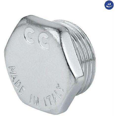 Tappo maschio in ottone cromato serie c020c 3/8 TIEMME