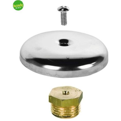 Tappo maschio in ottone giallo con rosone cromato serie 5000 Ambra Water