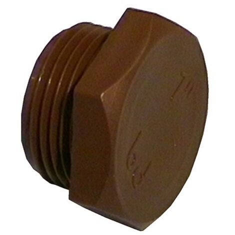 Tappo maschio in pp marrone  Pollici: 1"