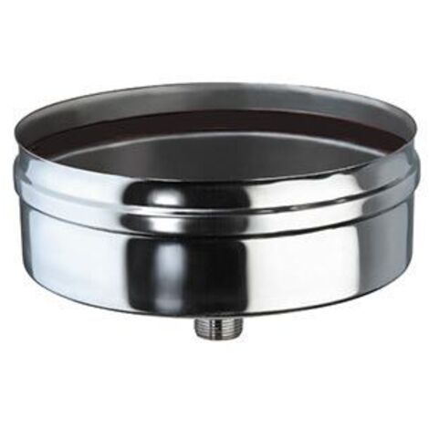 Tappo monoparete in acciaio con drenaggio  80 mm
