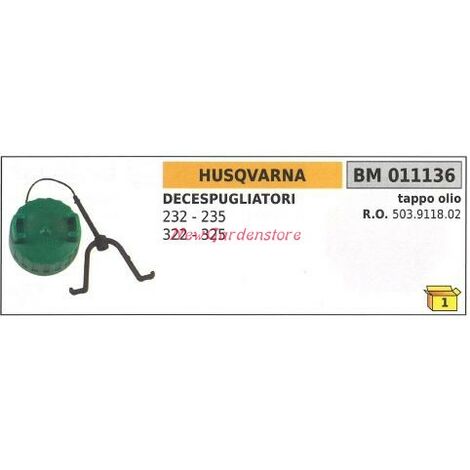 Tappo olio HUSQVARNA decespugliatore 232 235 322 325 011136