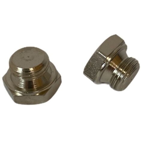 Tappo ottone nichelato 1/4" per corpo elettropompa lowara 168420170