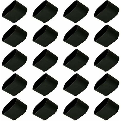 Tappo per gambe di sedie, 20 pezzi Protezione per gambe di sedie, protezione per pavimenti, tappi per piedi, gamba di sedia in plastica, protezione per pavimenti, tappo di protezione 40x20 mm per tubi