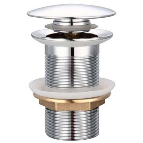 Tappo per lavello Standard-G 1 senza troppopieno Tappo universale per scarico a scomparsa Piletta automatica per lavello in rame cromato Per lavabo senza troppopieno