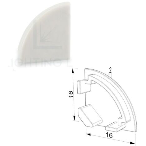 TAPPO PER PROFILO LED ANGOLARE VUOTO SENZA FORO PASSACAVO LEDPOINT