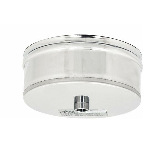 Tappo per raccolta e scarico della condensa canna fumaria in acciaio INOX - 20cm