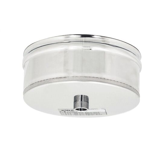 Tappo per raccolta e scarico della condensa canna fumaria in acciaio INOX - 25cm