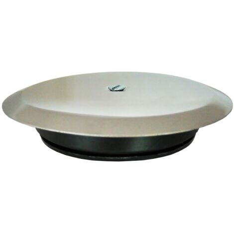 Tappo per Sifone Bagno da 100mm - Con coperchio in Acciaio Cromato con Vite per Chiusura Ermetica
