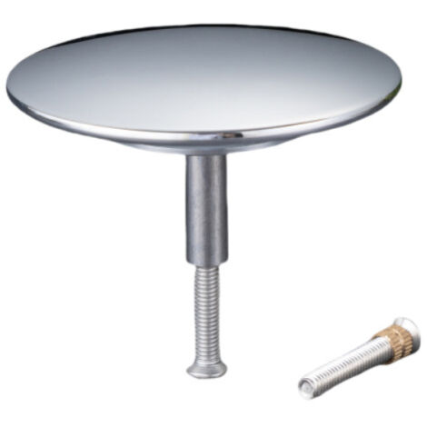 Tappo per vasca, diametro 70 mm, tappo di scarico cromato, compatibile con la maggior parte delle vasche da bagno, regolabile in altezza.