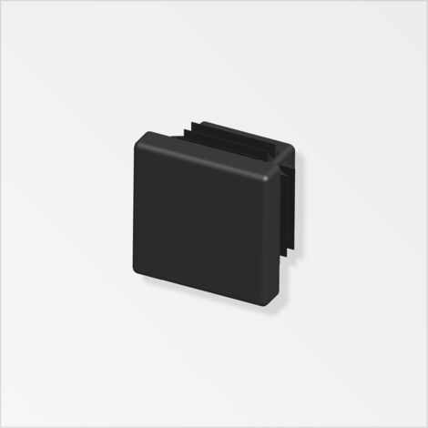 tappo quadrato a lamelle 15.5 pe nero 2 pezzi.
