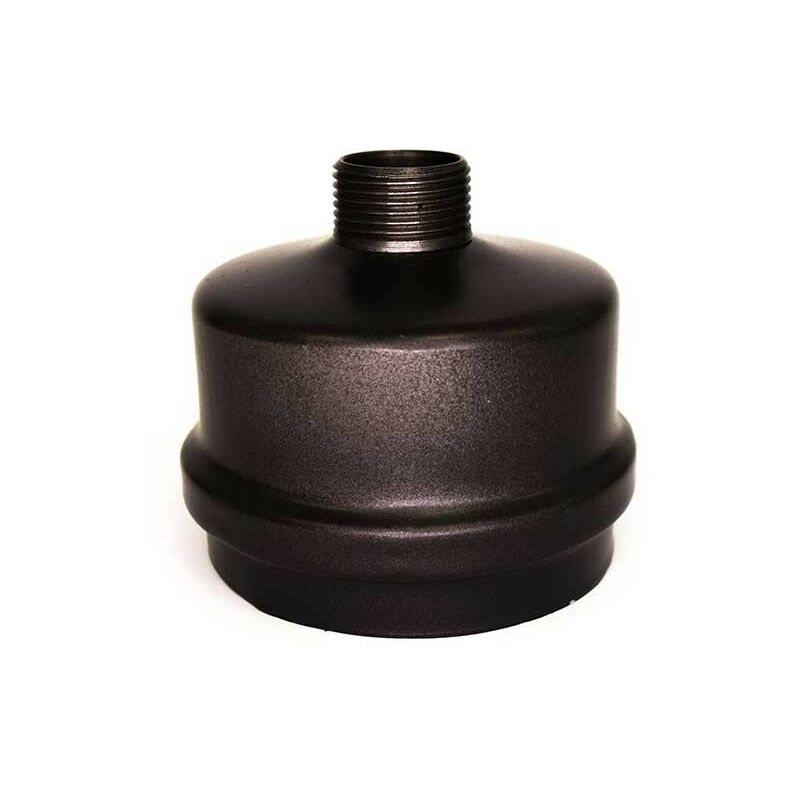 Image of Tappo raccolta condensa ø80 serie pellet 1,2 mm in acciaio al carbonio verniciato nero
