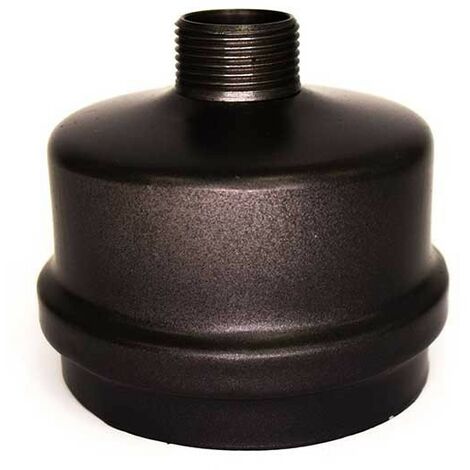 Tappo raccolta condensa ø80 serie pellet 1,2 mm in acciaio al carbonio verniciato nero