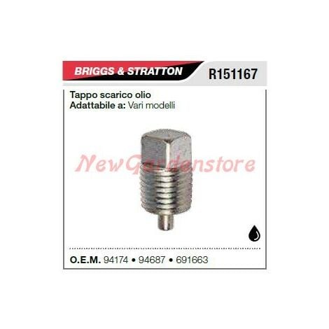 Tappo scarico olio motore Briggs & Stratton - 5 pezzi - Tappi olio