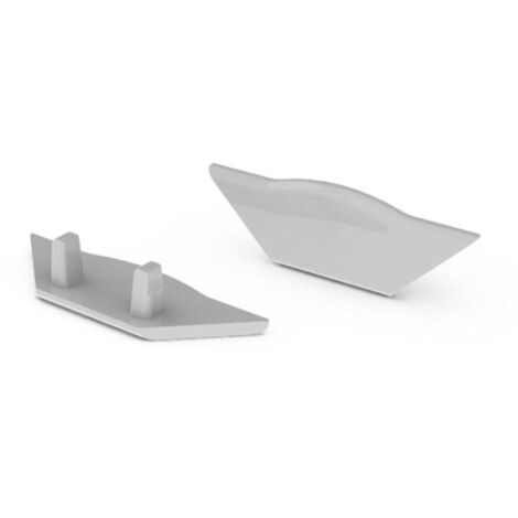 Tappo terminale (abs) per profilo led 'alu-corner' - senza foro per il cavo - grigio
