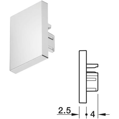 TAPPO TERMINALE PER PROFILO LED HAFELE LOOX5 2103 COLORE ARGENTO 833.95.780