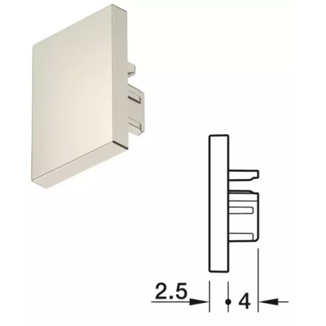 TAPPO TERMINALE PER PROFILO LED HAFELE LOOX5 2103 COLORE INOX SPAZZOLATO 833.95.782
