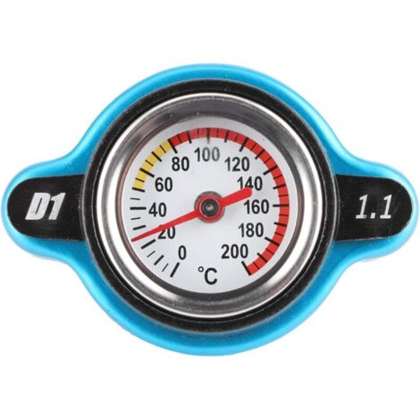 Tappo termostatico per radiatore, tappo termostatico universale per radiatore, tappo a tenuta stagna per serbatoio dell'acqua con indicatore di temperatura (altezza massima 1,1 bar)