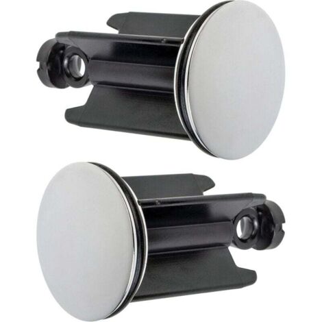 Tappo universale per lavabo da bagno Ø 40 mm, confezione da 2, tappo di scarico cromato, in ottone, con guarnizione in gomma, tappo regolabile in altezza, scarico per vasca da bagno