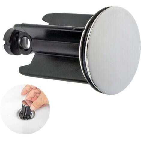 Tappo universale per lavabo da bagno Ø 40 mm, tappo di scarico cromato, in ottone, con guarnizione in gomma, tappo regolabile in altezza, scarico per vasca antiruggine
