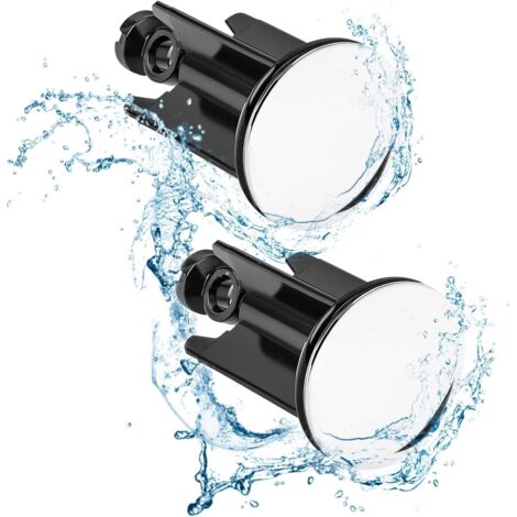 Tappo universale per lavandino da 40 mm, 2 pezzi per tutti i lavandini e bidet standard (altezza regolabile tra 6,6 cm e 8,6 cm)