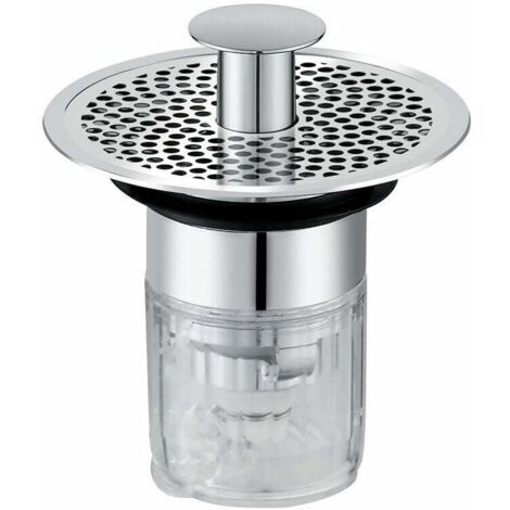 Tappo universale per lavandino Ulisem, tappo a scomparsa per lavandino, tappo per lavandino con filtro anti-intasamento, tappo universale per lavandino con valvola magnetica per l'acqua 34-37 mm