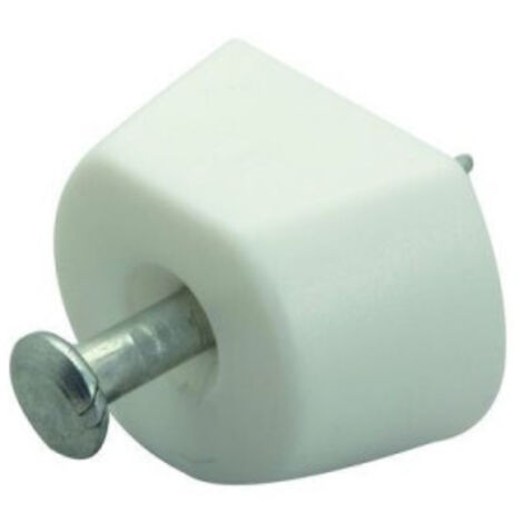 Taquet à clouer demi-rond diamètre 15mm blanc - MONIN - 521410
