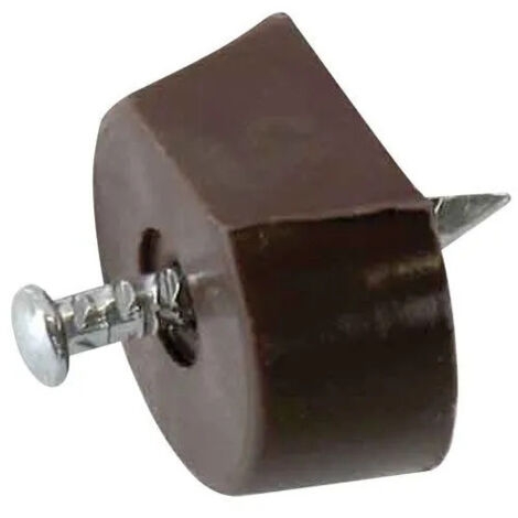 Taquet à pointe, plastique marron, 8 pièces