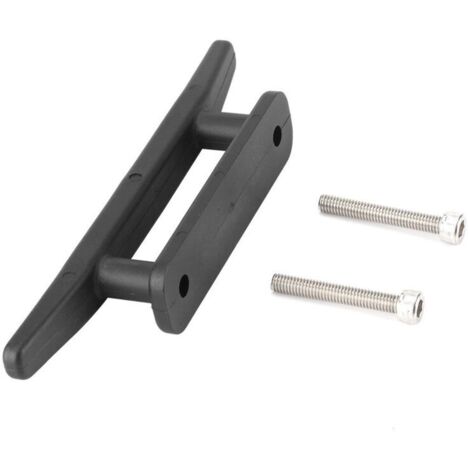 Taquet amarrage,Taquet Bateau,Tbe 6.5" Taquet d'amarrage  Taquet Replacement pour Bateau canot mouillage Pont Nylon Noir, 2 Trous Base Anchor Ouvert avec vis