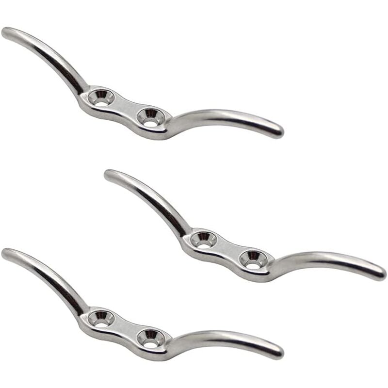 Fei Yu - Taquet d'amarrage en acier inoxydable 3 pièces pour accessoires de fixation de bateau marin de Base de pont de quai de Yacht