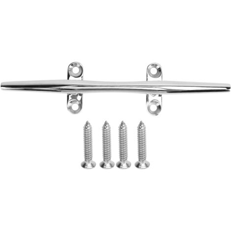 Taquet de bateau en acier inoxydable 316 lourd, base ouverte, avec vis de fixation pour ponton maritime - 10 pouces SS316