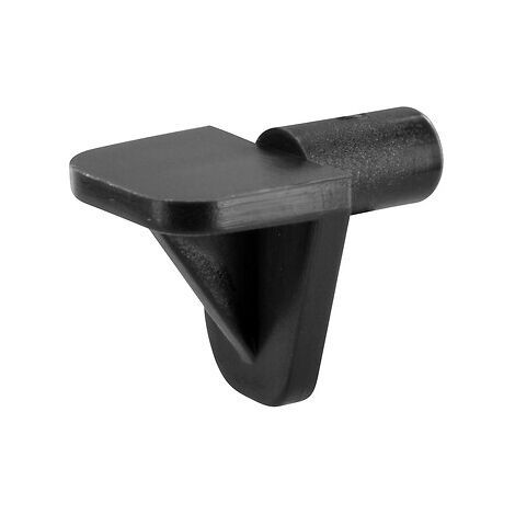 Taquet équerre d'étagère en plastique - finition noir - Ø 5 mm - sachet de 24 - Interges