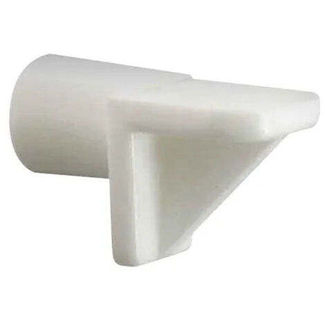 Taquet équerre diamètre 7 mm blanc, 12 pièces