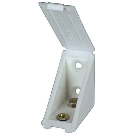 Taquet équerre haut grand modèle 23x40x40mm – PVC blanc – Lot de 12 pièces – Pour assemblage précis et durable – Cime