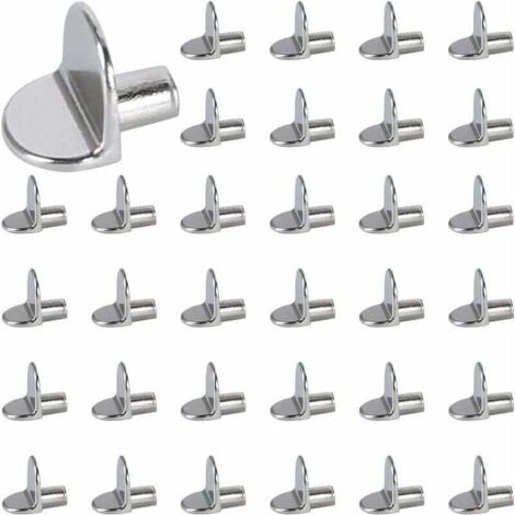 Taquet Etagere 5mm Taquets pour Étagères Chevilles de Support d'Étagère Goupille Étagère Broches Support Etagere Bricolage Acier Inoxydable,40Pcs