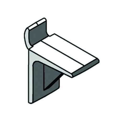 Taquet pour crémaillère d'agencement T39 - RAL 9003 - VACHETTE