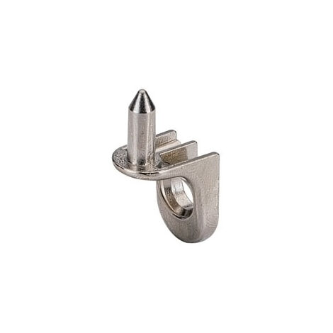 Hettich – Taquet pour fonds en bois – Zinc moulé sous pression – Décor nickelé – Diamètre de perçage 6,5 mm – Poids 463 g
