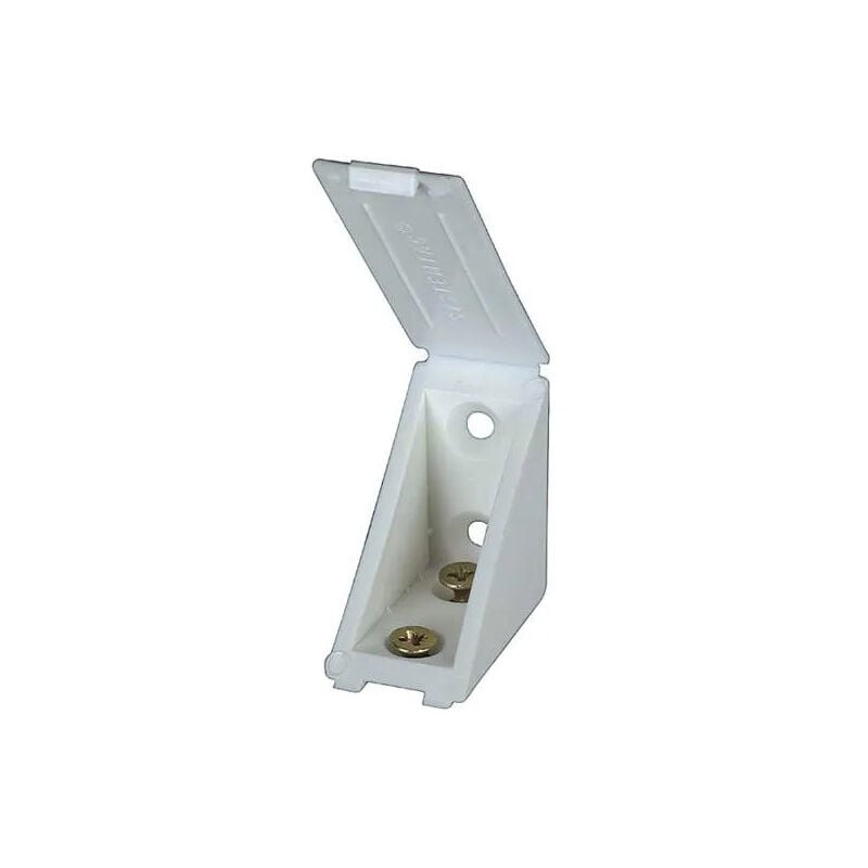 

Taquet équerre haut grand modèle, L23xH40xP40mm, PVC blanc, 12 pièces.