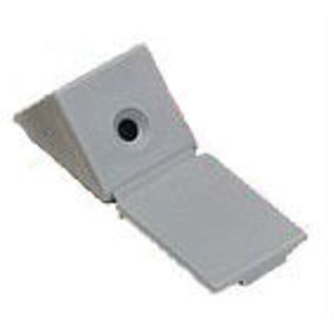 Taquets équerre simple à 2 trous STORO - avec couvercle intégré - 24 x 23 x 23 mm - gris - par 100 - PRUNIER