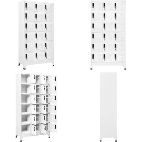 Taquilla de acero blanco 90x40x180 cm - Taquilla - Armario de almacenamiento
