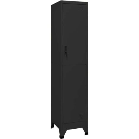 Taquilla de acero negro 38x45x180 cm