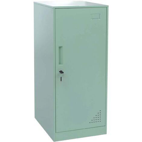 Taquilla metálica con barra para colgar y estante extraíble 90x38x45 cm acero color menta 040008960