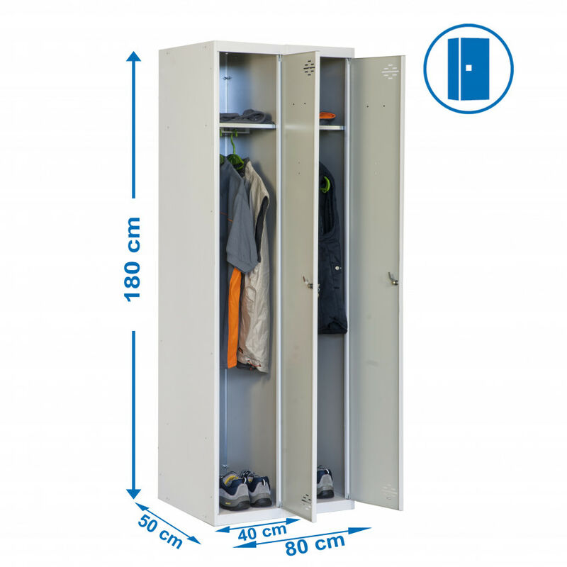 

Taquilla Montada Single 1 Puerta/Columna 180X80X50Cm