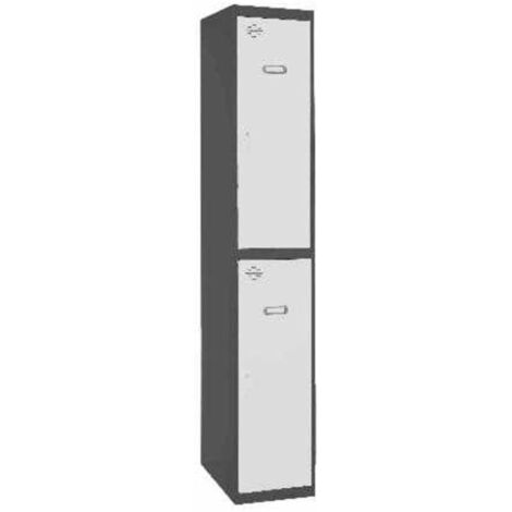 Taquillas metálicas SIMONLOCKER (180x30x50cm) ANTRACITA Y BLANCO