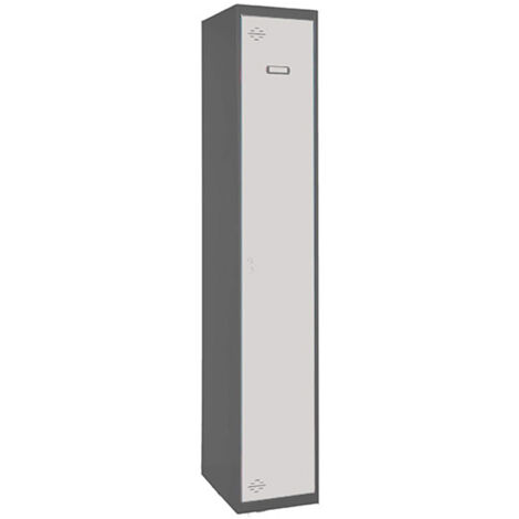Taquillas metálicas SIMONLOCKER (180x40x50cm) ANTRACITA Y BLANCO