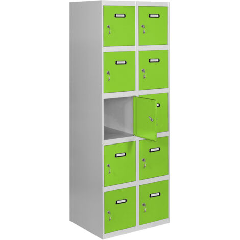Taquillas metálicas SIMONLOCKER (180x60x50cm) GRIS Y VERDE