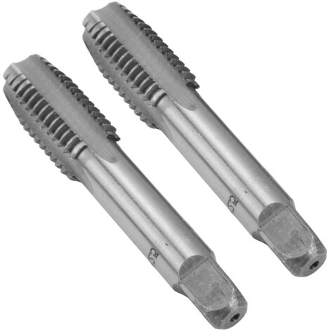 Taraud à Filetage M18X2.5 en Acier Rapide, 2 Pièces, Robinet à Filetage en Acier Rapide, Outil de Taraudage Droit, Robinet à Filetage Manuel (M182.5).