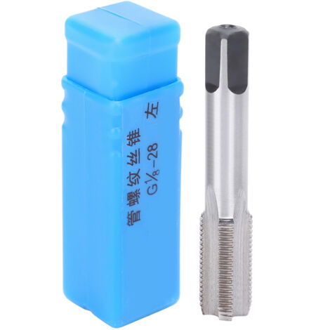 Taraud à Filetage Métrique G1/8-28, Taraud 1/8 NPT, Tige 0.5cm/0.2'', Taraud à 28 dents en Acier Rapide(HSS), pour Acier Inoxydable en Acier Allié de Fonte, Système US