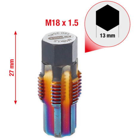 Taraud avec boulon de guidage pour sondes lambda KS Tools M18x1,5