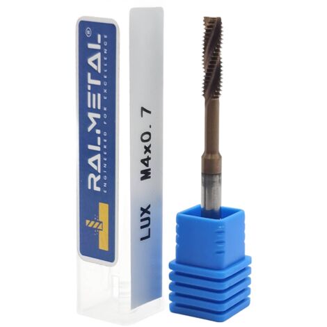 Taraud hélicoïdal VHM M4 x 0,7 TiSiN 55 HRC