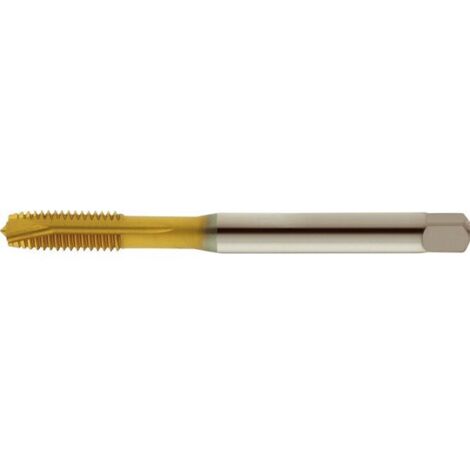 Taraud machine pour trous débouchants, DIN 371, Surface à revêtement TiN, Filetage : M8, Pas 1,25 mm, Long. totale 90 mm, queue Ø 8,0 mm